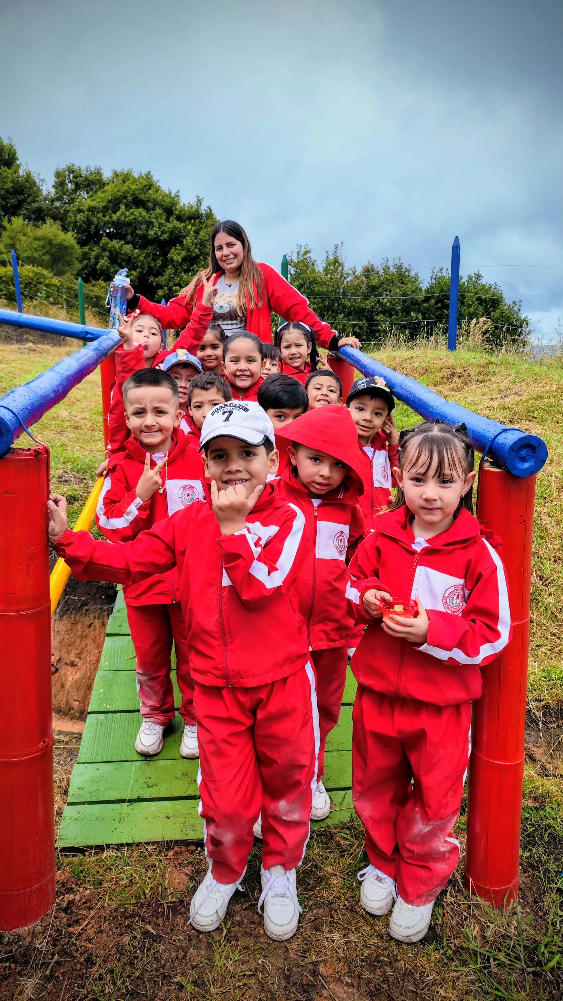 Trabajo en equipo en actividades de granja